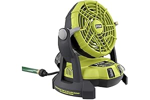 RYOBI 18-VOLT ONE2+ 2-SPEED BUCKET TOP MISTING FAN