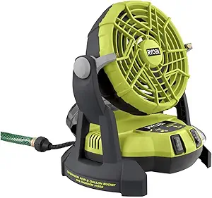 RYOBI 18-Volt ONE 2-Speed Bucket Top Misting Fan (Tool Only)