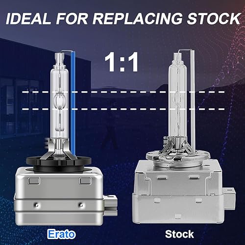 Vista 41 de Erato D1S Bombillas de xenón para faros delanteros, 6000K 35W blanco diamante alto y bajo, bombillas de repuesto para automóvil de 12 V, paquete de 2