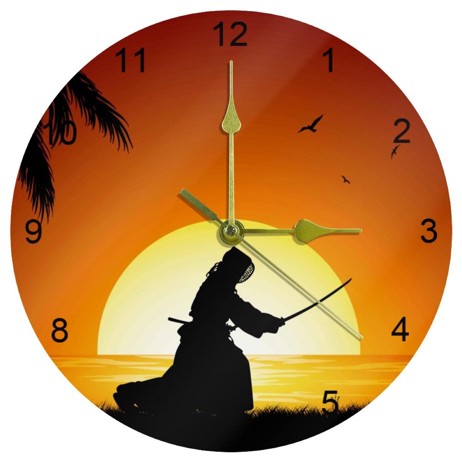 Horloge murale kendo sans tic-tac résout le bruit dans la chambre