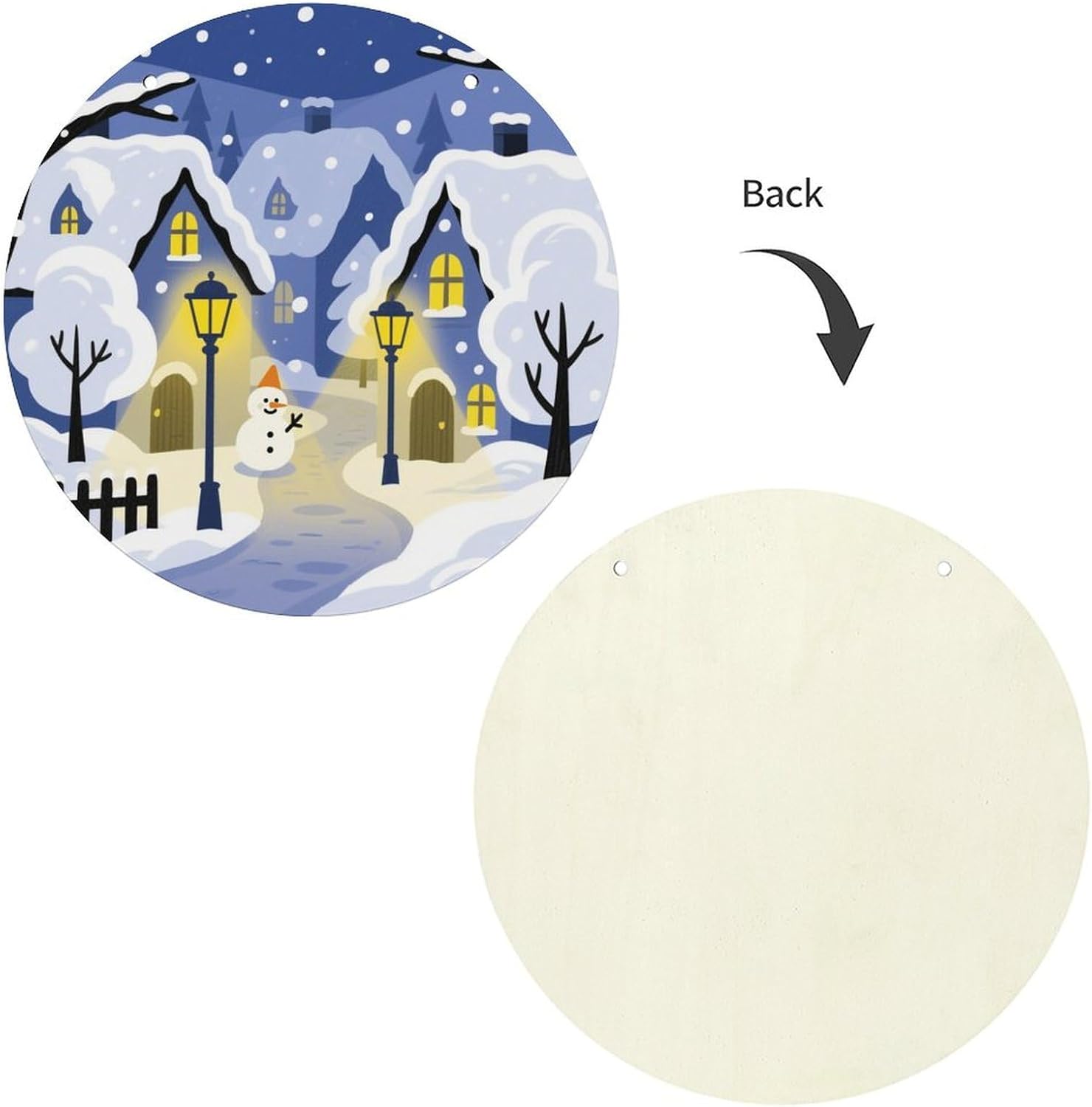 Snowflake Town Painting Wood Painting