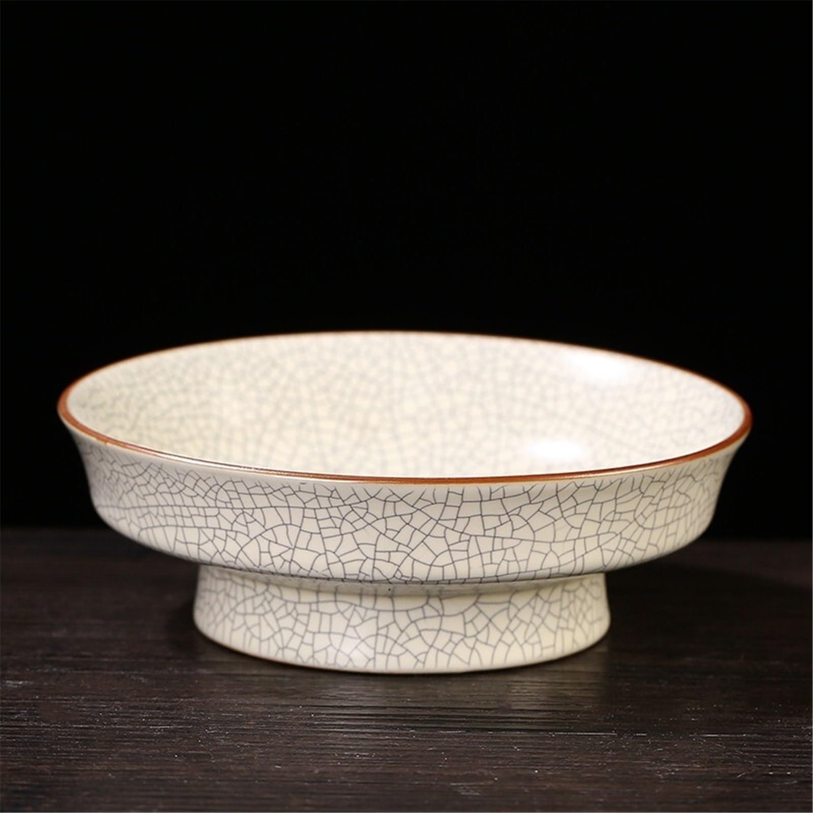 Vielseitig Blumen-Untersetzer mit Abtropfschale aus Keramik in Crackle-Optik