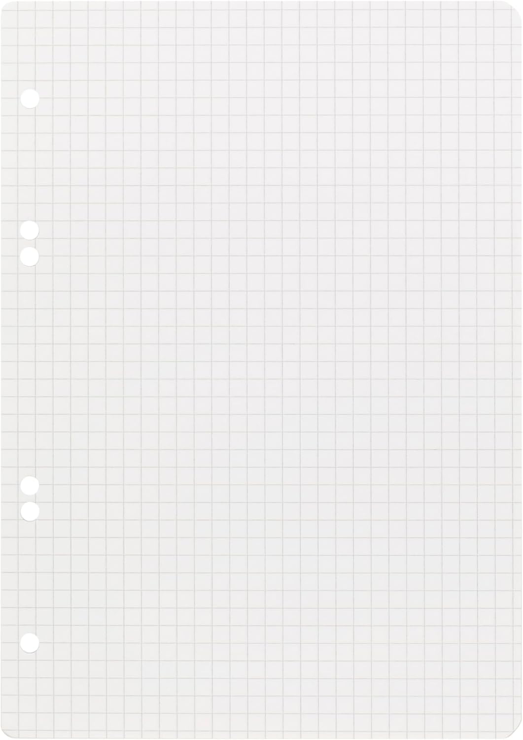 Landré A5 Squared Ring Binder Inserts 50 Sheets 70gsm Paper Round Corners Punched Pack of 10
