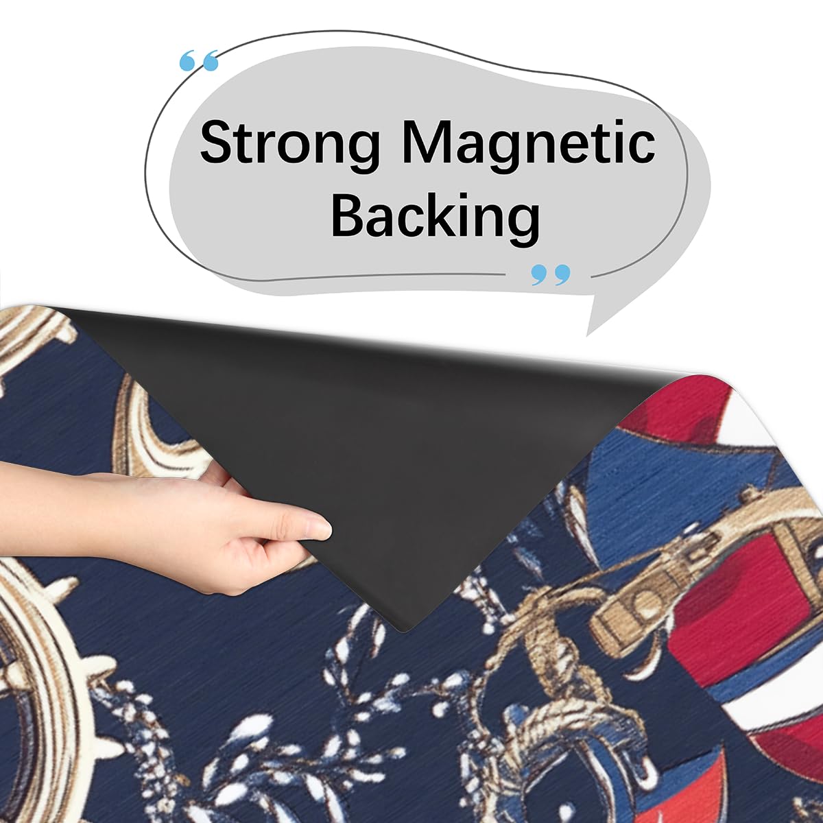 Mexpekil Adesivo decorativo per lavastoviglie con bussola nautica per barca, 53 x 66 cm, adesivo decorativo per lavastoviglie per porta d'ingresso, impermeabile, pannello magnetico per
