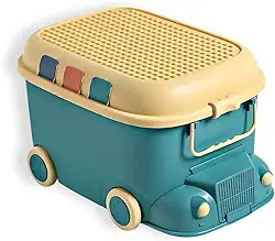 Caixa Organizadora Infantil - Cesto Organizador Decorativo Ideal para Brinquedos, Roupas e Acessórios. Modelo: Caminhão, Pato, Urso, Porco e Pinguim (Caminhão G Verde)