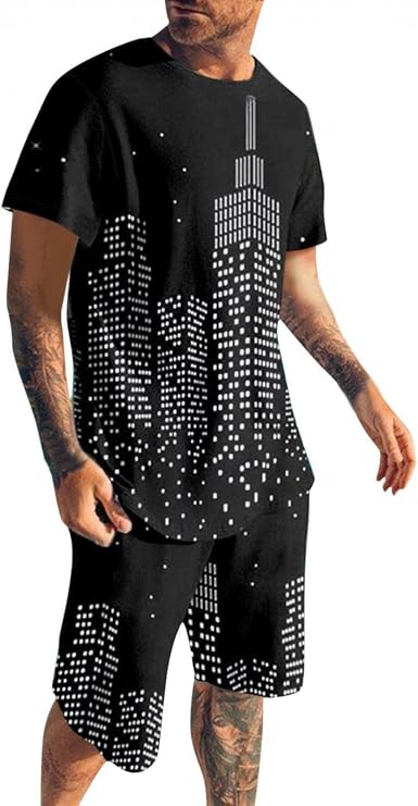 Mens Sport Tracksuit Casual Short 