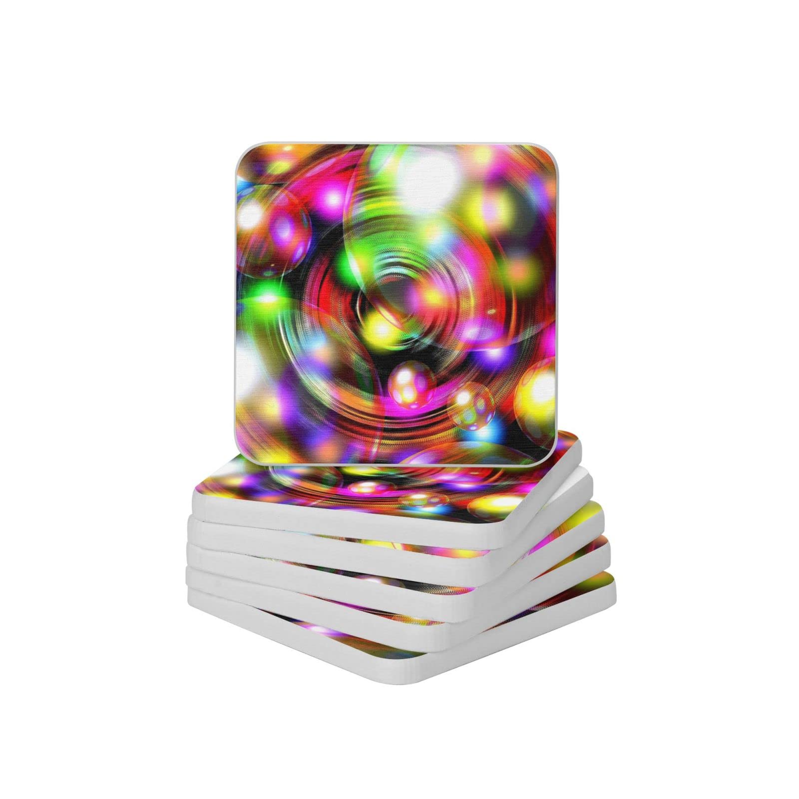 Dessous de verre en diatomite carrés à bulles 10x10 cm décoration élégante