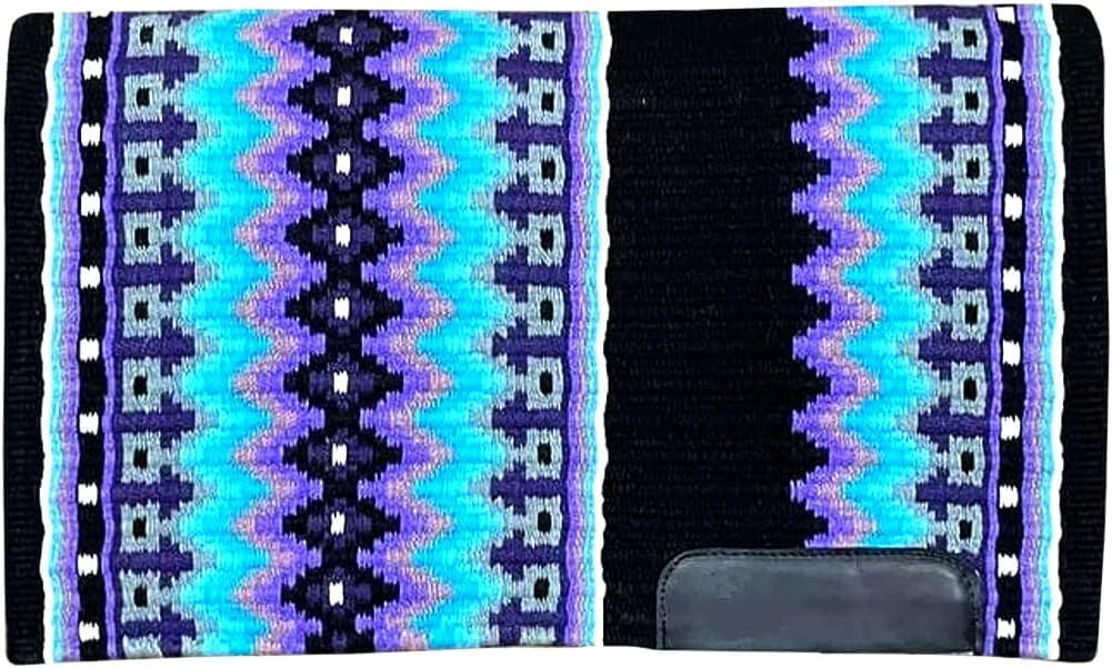 HUMAYL Saddlery Saddle Pad/Blanket for Horses Western Show Horse Saddle Blanket New Zealand Design Handmade Wool Saddle Blanket Top Wool Saddle Pad Regular Size : 34" L x 36" W x 1" inches PAD0200