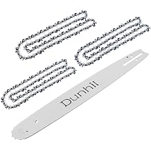 Dunhil 3 pack 16 inch 325 050 66DL Chainsaw Chains and 1 Guide Bar for Husqvarna 41 45 49 51 336 339XP 550XP 340 346 345 350 351 435 440 445 450 450e replac for 50184 08-66, 591095766, H23-66