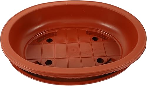 TEHAUX Macetas de entrenamiento para bonsái, maceta ovalada de plástico para bonsái con orificio de drenaje, macetas de balcón de 15 pulgadas,
