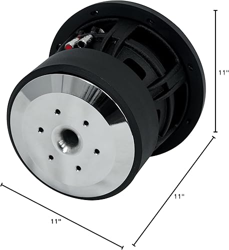 Miniatura 10 de Rockville Punisher 8D1 3000W Peak750W RMS Subwoofer de coche de 8 pulgadas, doble 1 ohmio, cono ultra tiff, refrigeración avanzada, construcción