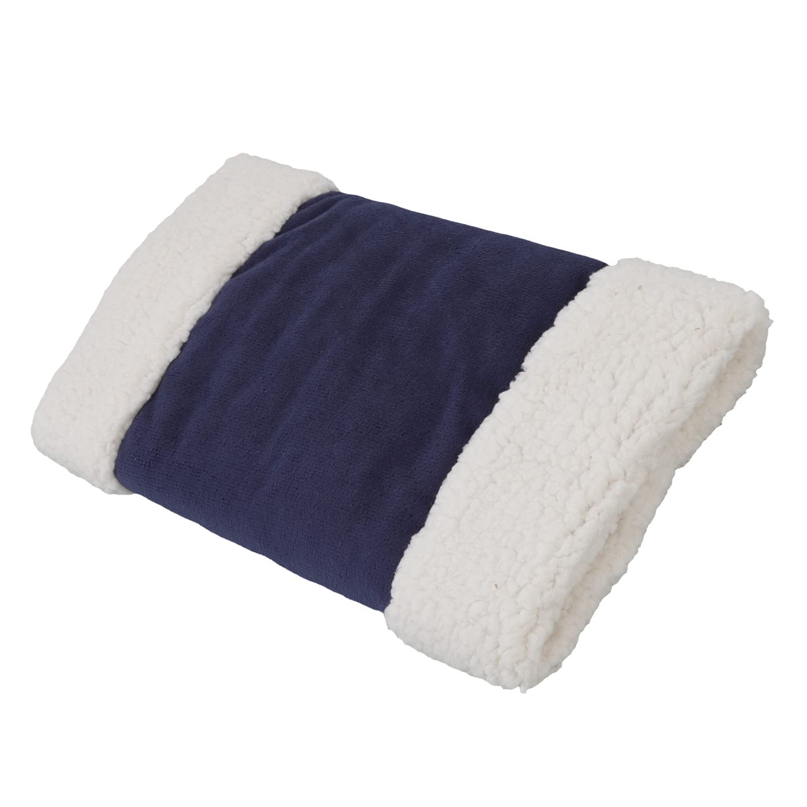 Atyhao Manchon Chauffant pour Les Mains, Chauffe-Mains Rechargeable en Toute sécurité, Finition en Peluche Douce Rechargeable par USB, Respectueux de la Peau pour l'automne (Bleu foncé)