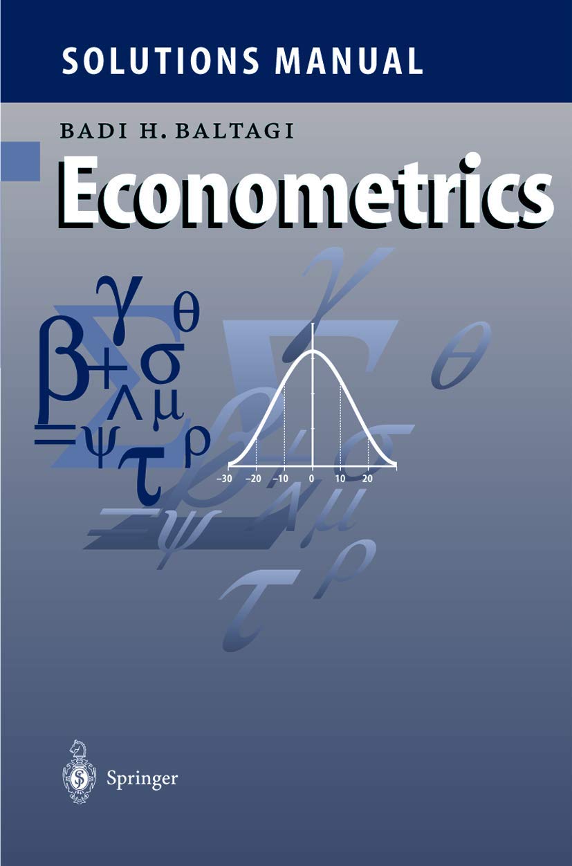 Solutions Manual for Econometrics