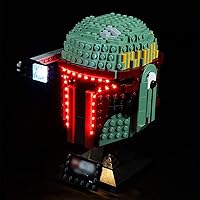 Vista 8 de Kyglaring Kit de luces LED para Lego 75277 Star Wars Boba Fett casco de exhibición (el modelo no incluido) (versión estándar)