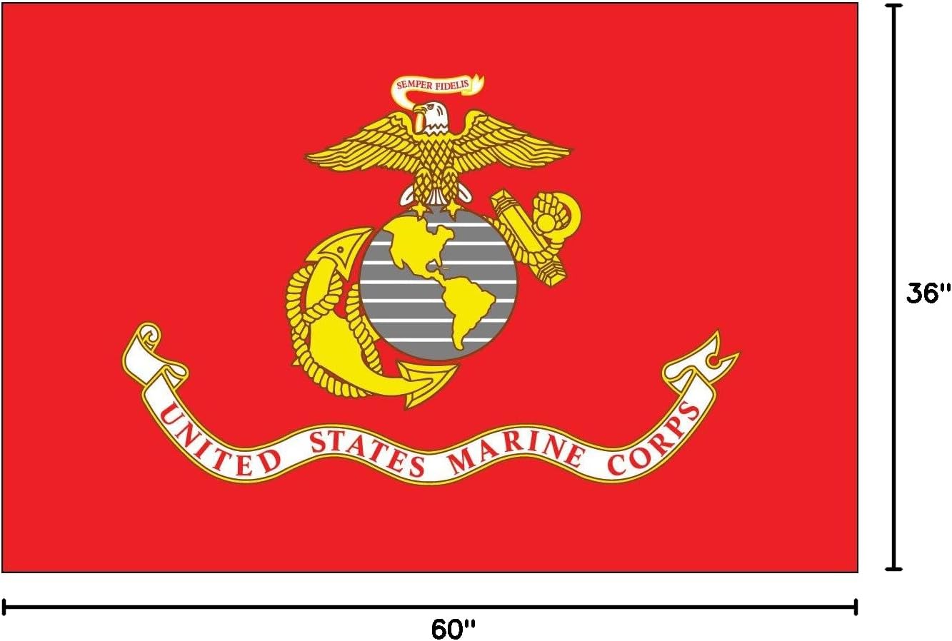 Marine Corps Retired Flag 3X5 Foot Endura-Poly