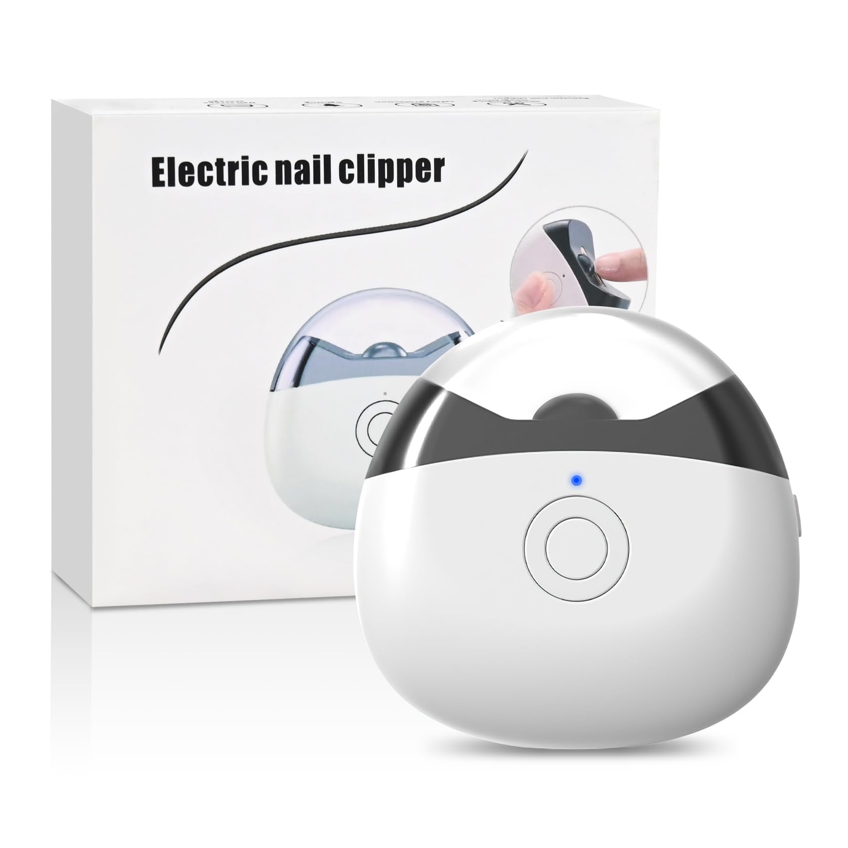 Electric Automatic Nail Clipper,Electric Baby Nail Clippers with Light,Rechargeable Nail Clippers with Catcher,Electric Nail File for Baby,Kids,Seniors,Newborn,Infant,Adult