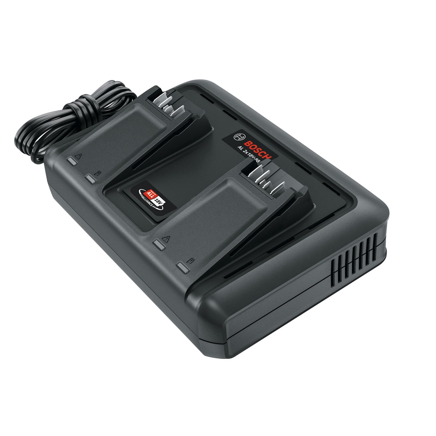 Bosch Chargeur AL 2x18V-88 (18V, 2x 4,4A ; Charge simultanée de 2 batteries 18V ; 18V POWER FOR ALL ALLIANCE)