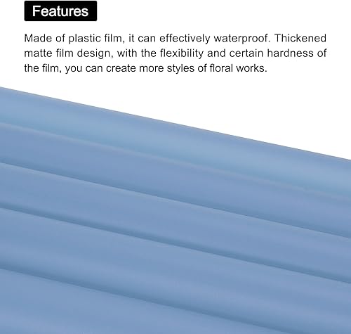 Miniatura 4 de MECCANIXITY Papel de regalo de flores con borde dorado, 22.8 x 22.8 pulgadas, impermeable, para suministros de ramo de floristería, manualidades,