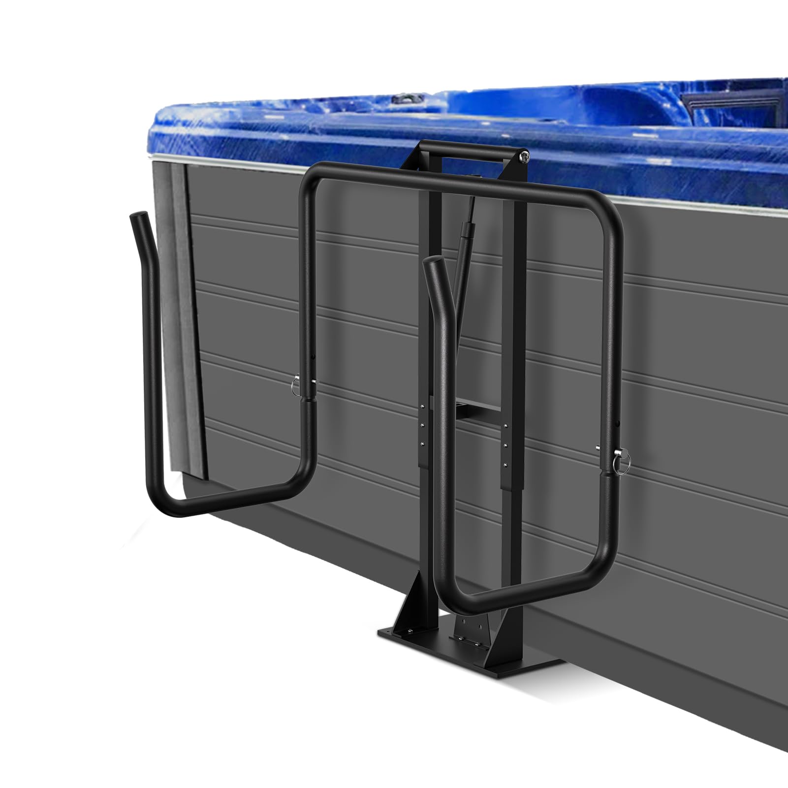 Cover Lifter, Hot Tub Cover Lifter Undermount, Heavy Duty Hot Tub Cover Lifter Hydraulic Removal System Adjustable U-Arms Reinforced Brackets,Undermount Design Works with All Spa Shapes