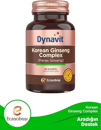 Dynavit Korean Ginseng Complex (Panax Ginseng) 30 Bitkisel Kapsül - Panax Ginseng, Ginkgo Biloba, L-Arjinin