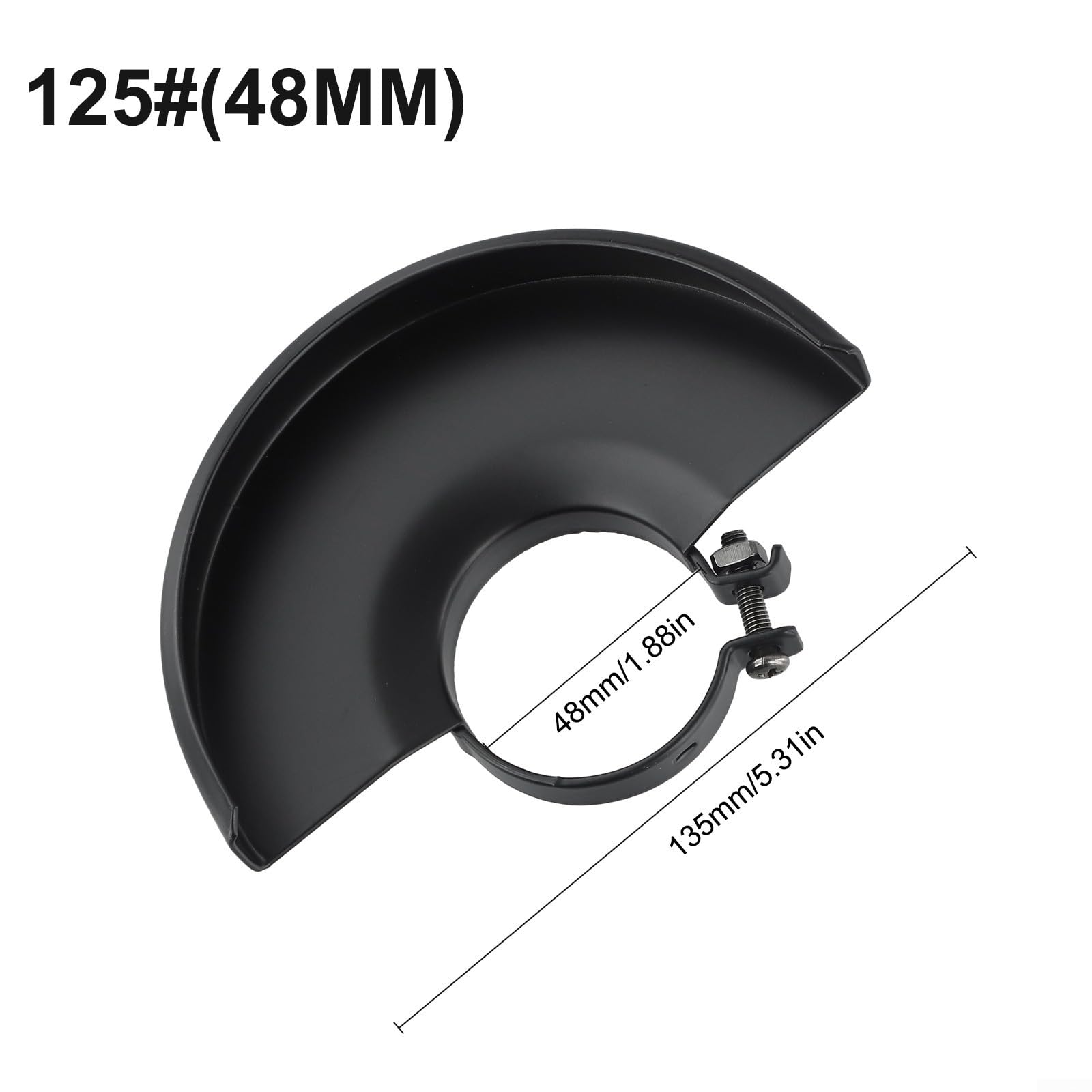 Housse de protection de rechange pour meuleuse d'angle de 125 mm, construction en métal robuste (135 x 48 mm)