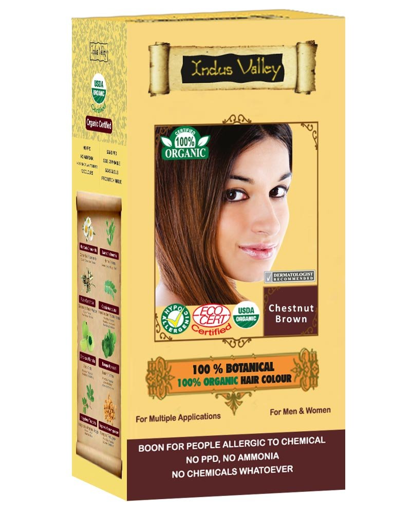 Buy Indus Valley Botanical Chestnut Brown Hair Color Best for y