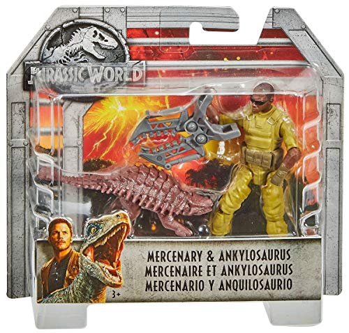 JURASSIC WORLD BASIC FIGURE Mercenary & Ankylosaurus