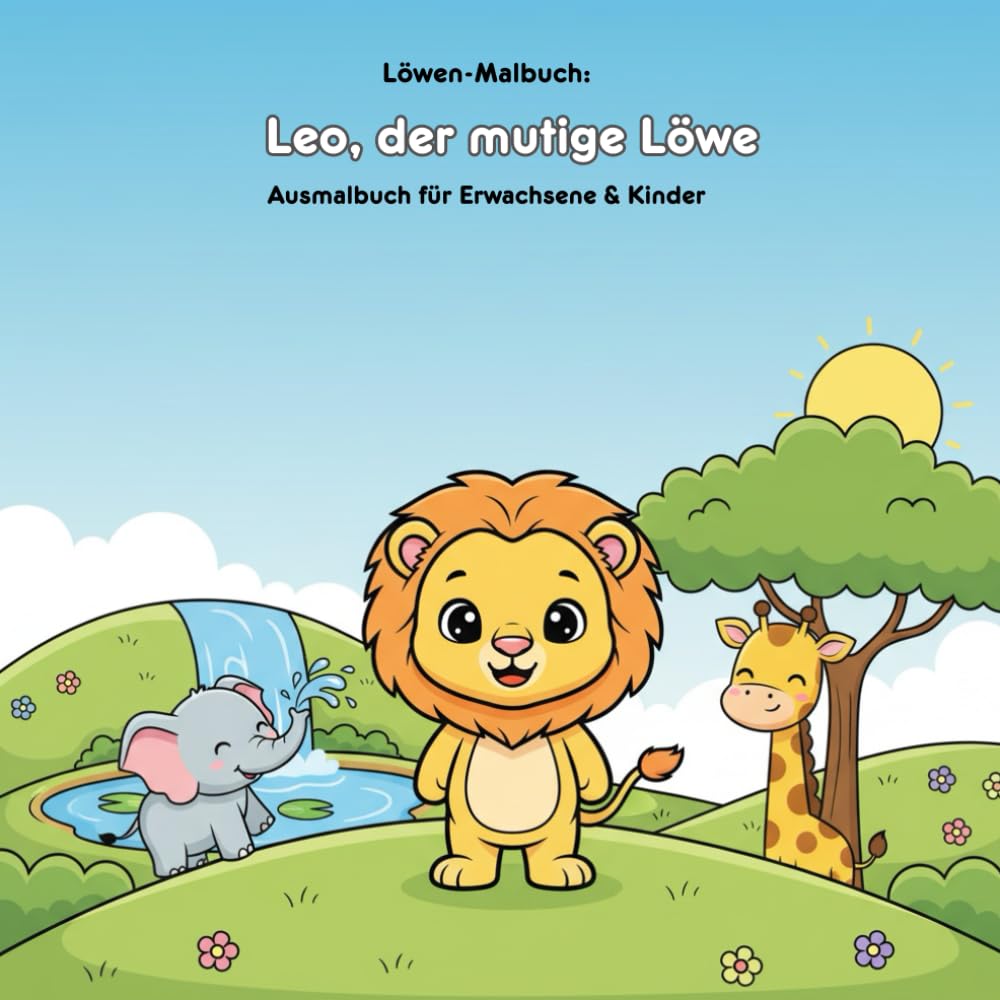 Leo, der mutige Löwe: Eine liebevolle Mutmach-Geschichte über Vertrauen und Mut – mit 36 Ausmalbildern