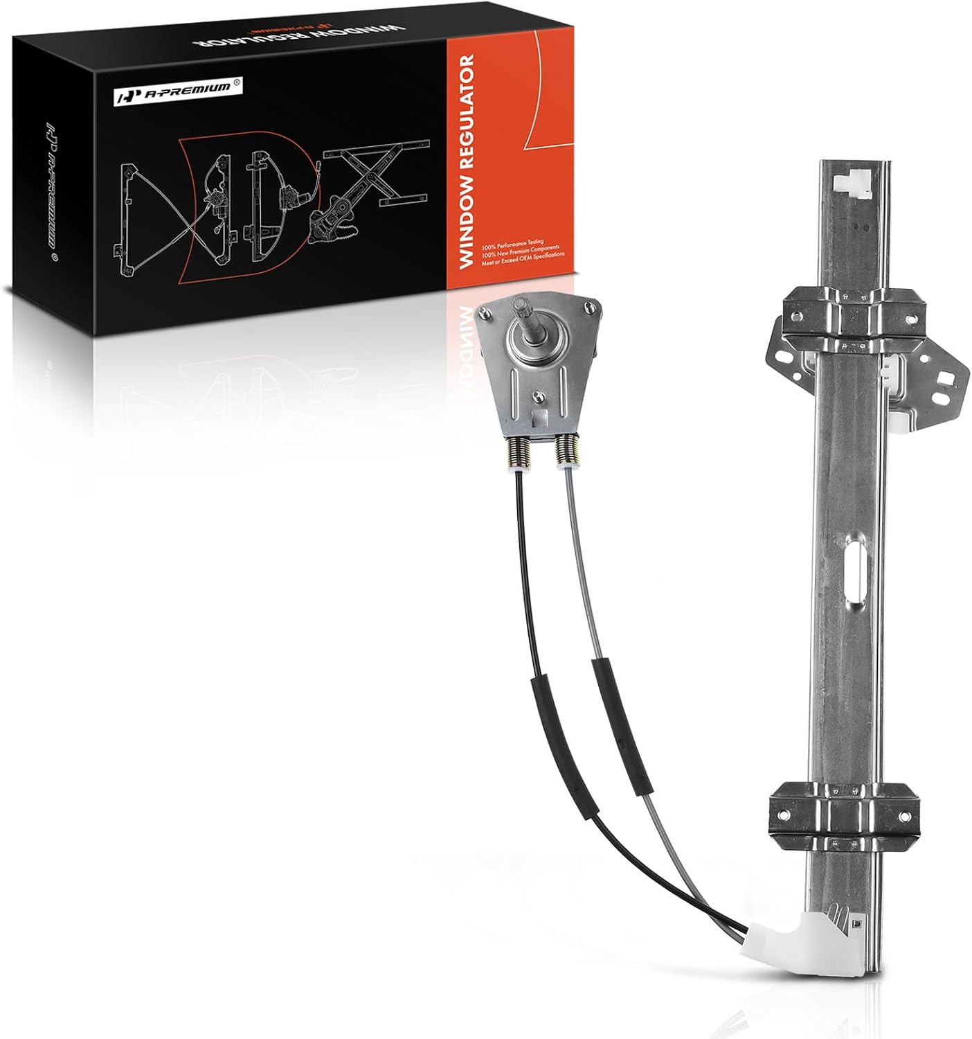 A-Premium Manual Window Regulator Front Driver Side Compatible with Honda Accord 1994-1997 Sedan Front Left Driver Side
