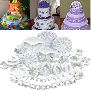 Flower Fondant Cake Sugarcraft Decorating Kit Combos (Cookie Cutter) Set of 33