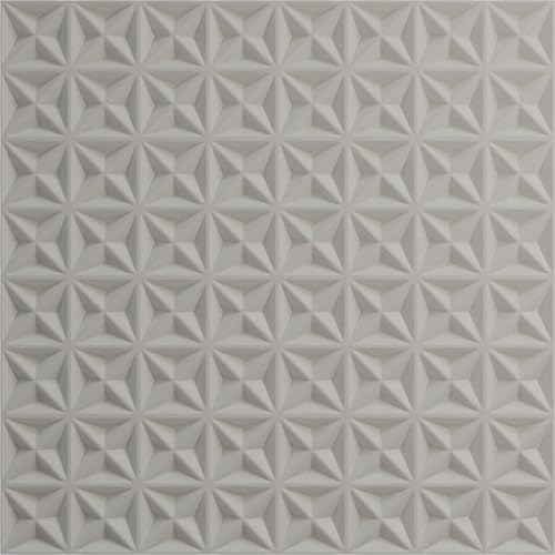 Miniatura 10 de Ekena Millwork 19 58 pulgadas de ancho x 19 58 pulgadas de alto Coralie EnduraWall Panel decorativo de pared 3D, acero oscuro (cubre 2.67 pies