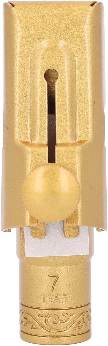 7C Brass Metal Soprano Sax Mouthpiece, B Flat Saxophone Mouthpiece with Cap Ligature