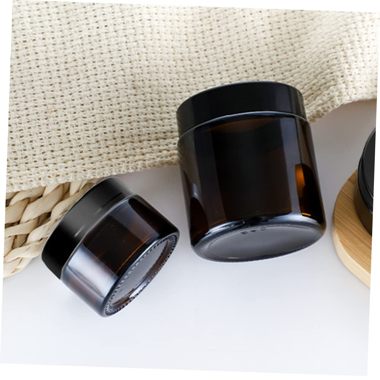 Healvian 15pezzi Flacone Per Crema in Vetro Piccolo Flacone Per Cosmetici Contenitore Vuoto Per Sottoimballaggio Per Viaggi Ricaricabile Di Perdite Per Lozioni e Prodotti