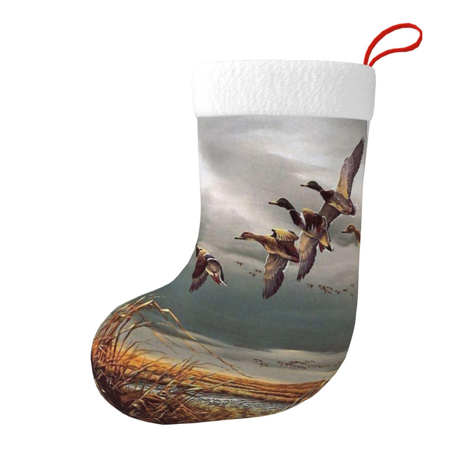 Amazon.com: JEKYDOSD Christmas Stocking Print Hunting Flying Wild