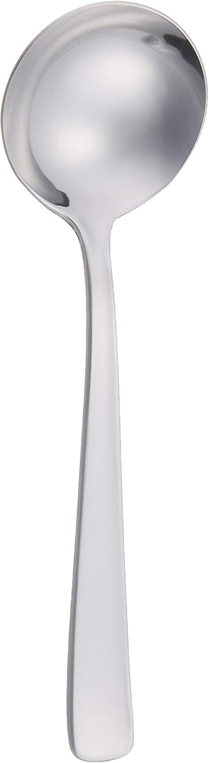 Lilac Bouillon Spoon, Set of 5, Soup Spoon, Stainless Steel, Made in Japan