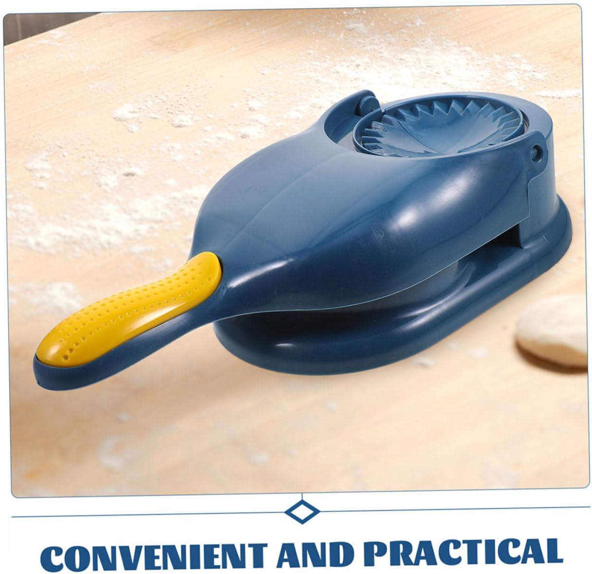 COLLBATH 2-pc Set Manual Dumpling Press Double Head Easy Clean Kitchen Gadget for Pies