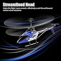 Vista 4 de Cheerwing S107/S107G Phantom 3.5 canales, minihelicóptero RC con giroscopio, Azul