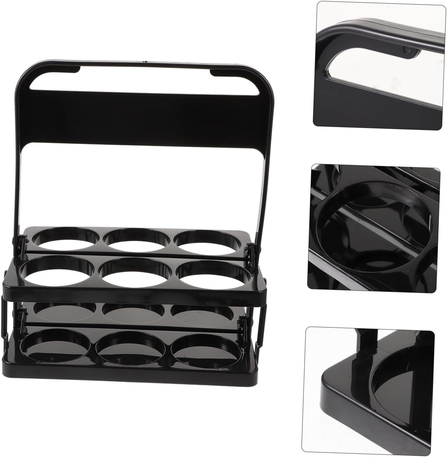 6-Pack Water Bottle Rack Sports Bottle Holder for Football Cup Holder Portable and Practical