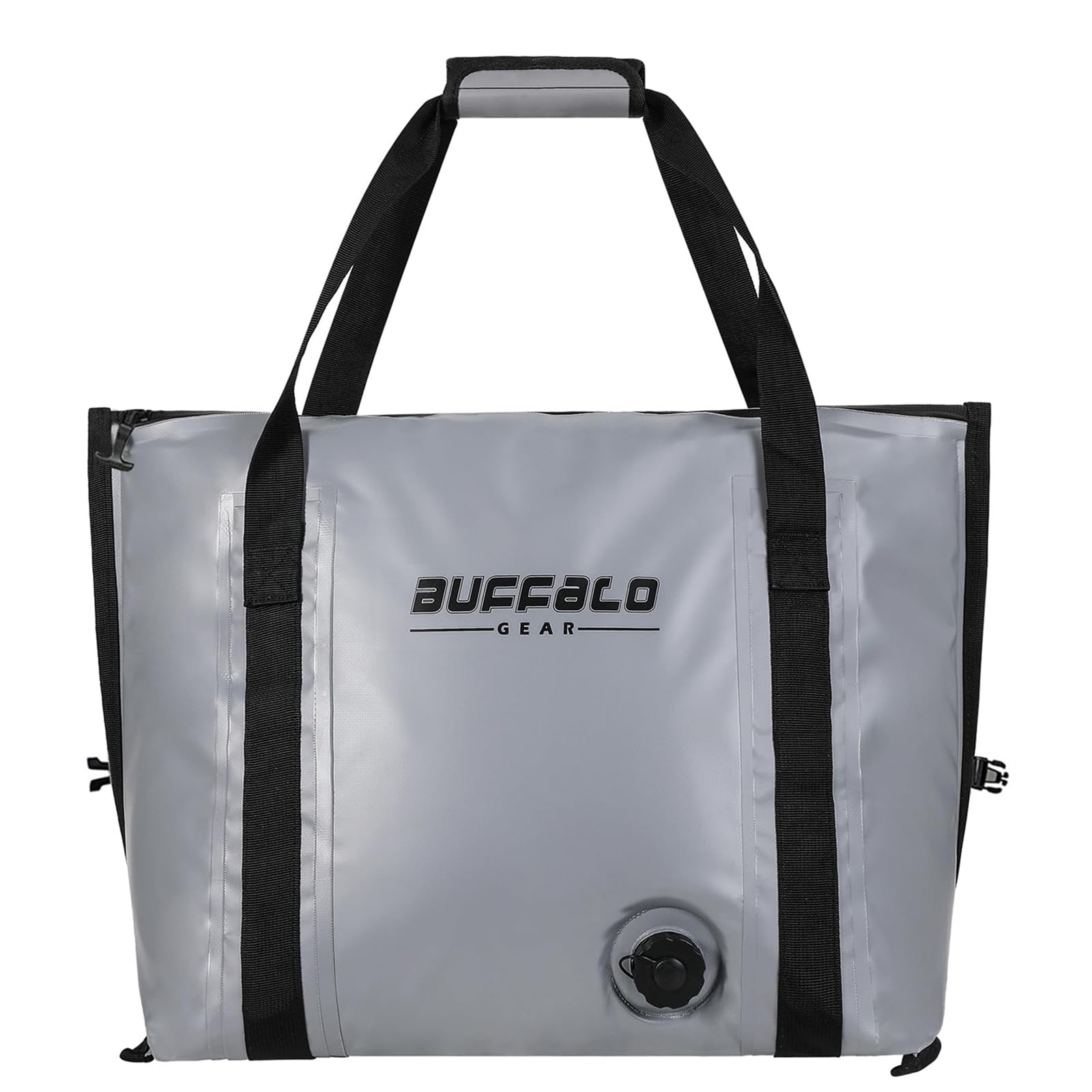Buffalo Gear Isolierte Fischtasche Kühler Flacher Boden - 27,5QT 58QT Wasserdichte Fischtötungstasche, Angeltasche Auslaufsicher Fischkühler