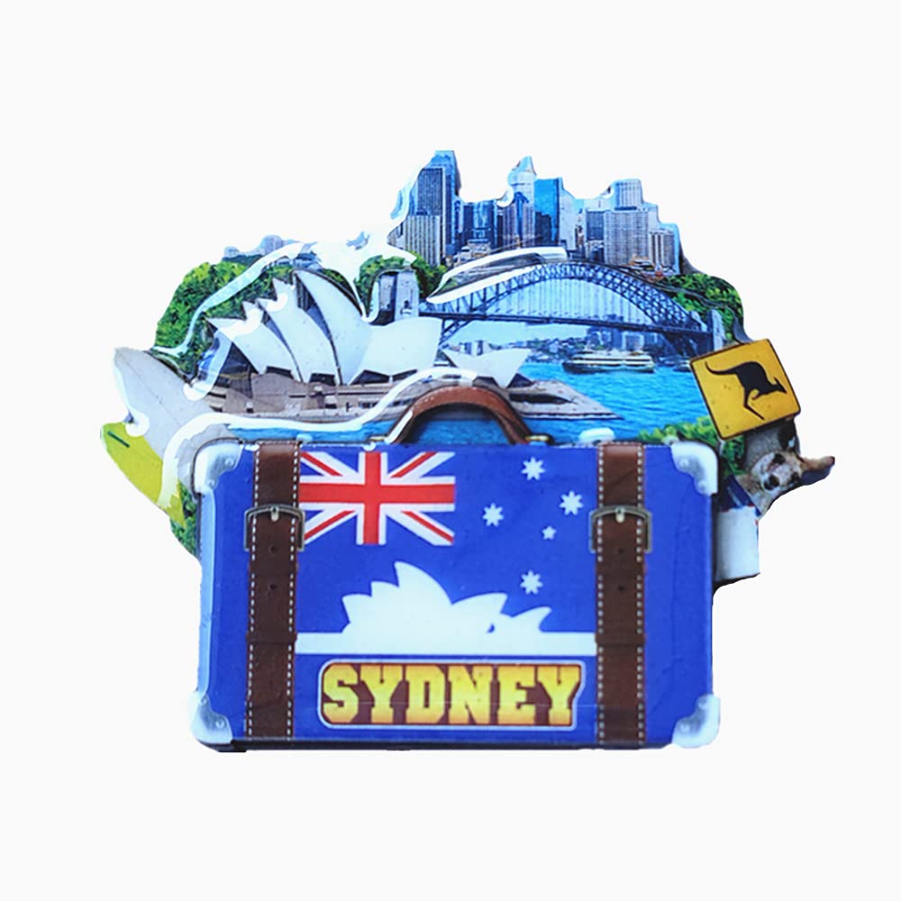 Muyu Magnet Sydney Australia 3D Fridge Magnet Souvenir Gift Wood Craft Collection