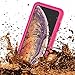 PINGTEKOR Waterproof Case, Rugged Heavy Duty Wireless Charging Full Body Protective with Built-in Screen Protector Clear Case Case-Retail Packaging (Pink)