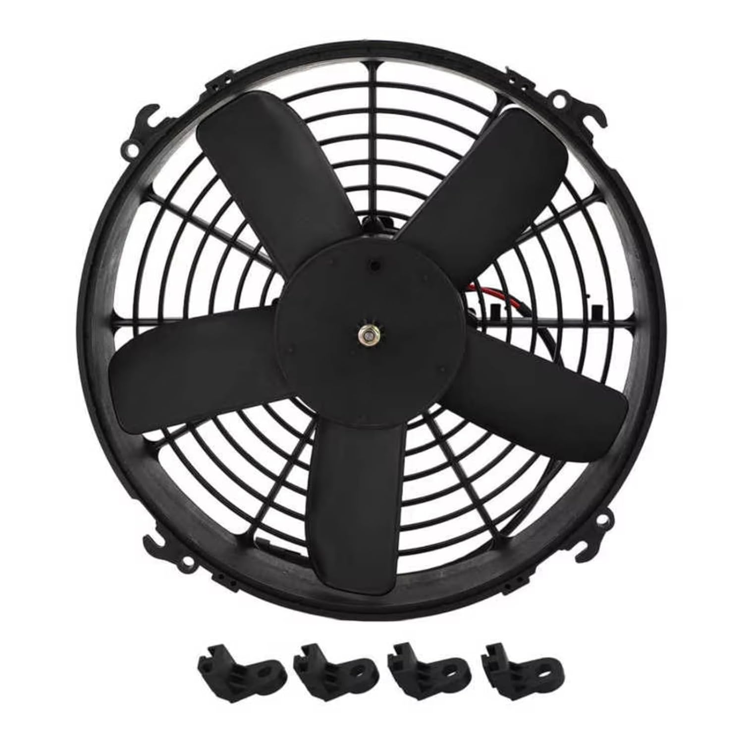 Engine Cooling Fan Mount Kit 330mm Car AC Condenser Electric Cooling Fan 24V 160W Five Blades Air Conditioning Radiator Fan Assembly for Buses Trucks