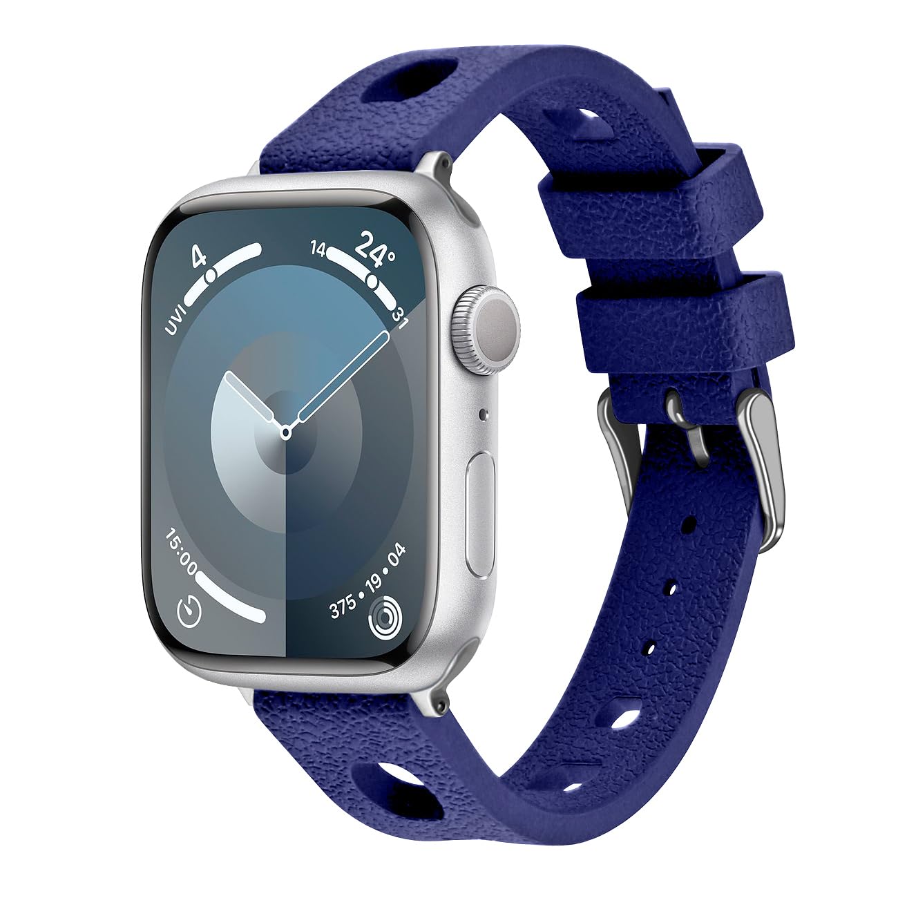 Compatibile con cinturini Apple Watch da 38 mm/40 mm/41 mm/42 mm/44 mm/45 mm/49 mm, cinturino sportivo di ricambio in gomma per iWatch serie 9/8/7/6/5/4/3 Ultra/SE, per uomini e donne