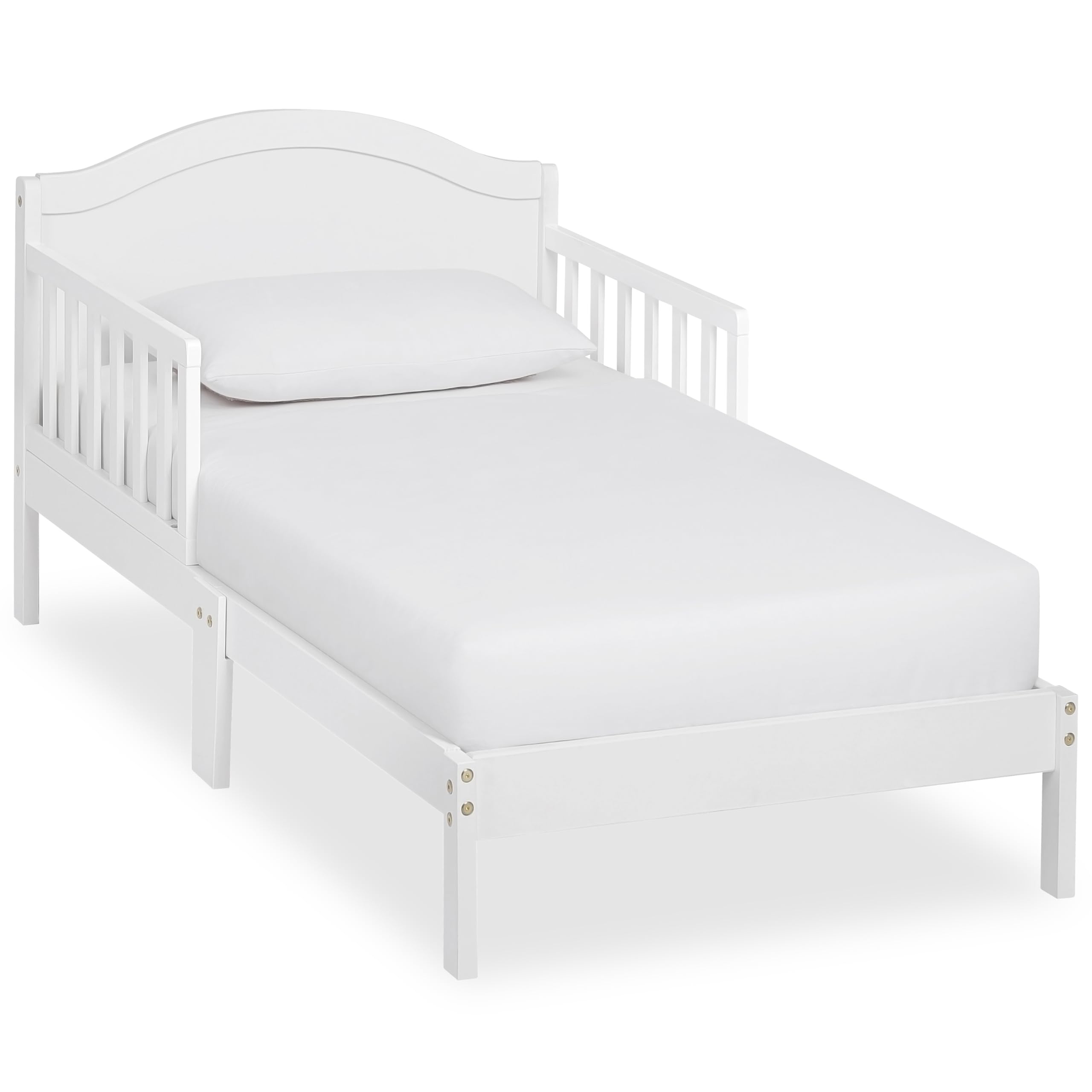 Dream On Me Sydney Toddler Bed, GREENGUARD Gold, Pinewood, White