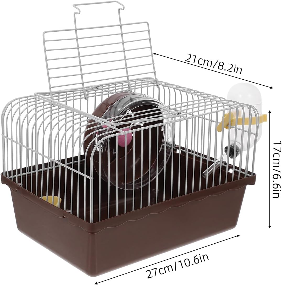 GANAZONO Small Pet Carrier Bag Handheld Hamster Enclosure, Mouse Cage for Outdoor Carrying, Breeding and Play Activity Stand, Transparent Box for Golden Hamster