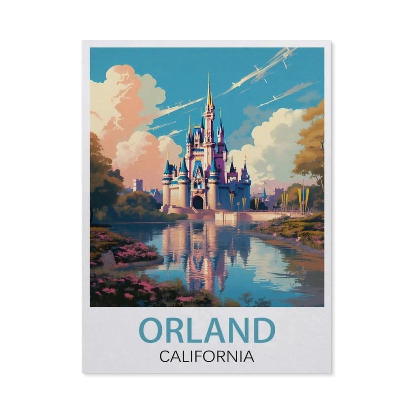 Metal Tin Sign，Orland California(20x30cm）