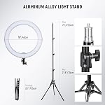 NEEWER 18"/45cm Ring Light Kit [New Version], 55W 5600K Dimmable LED Ringlight with Tripod Stand Phone Holder for iPhone Selfie Makeup Lash Tattoo Studio Photo Video Recording Studio Lighting, RL-18