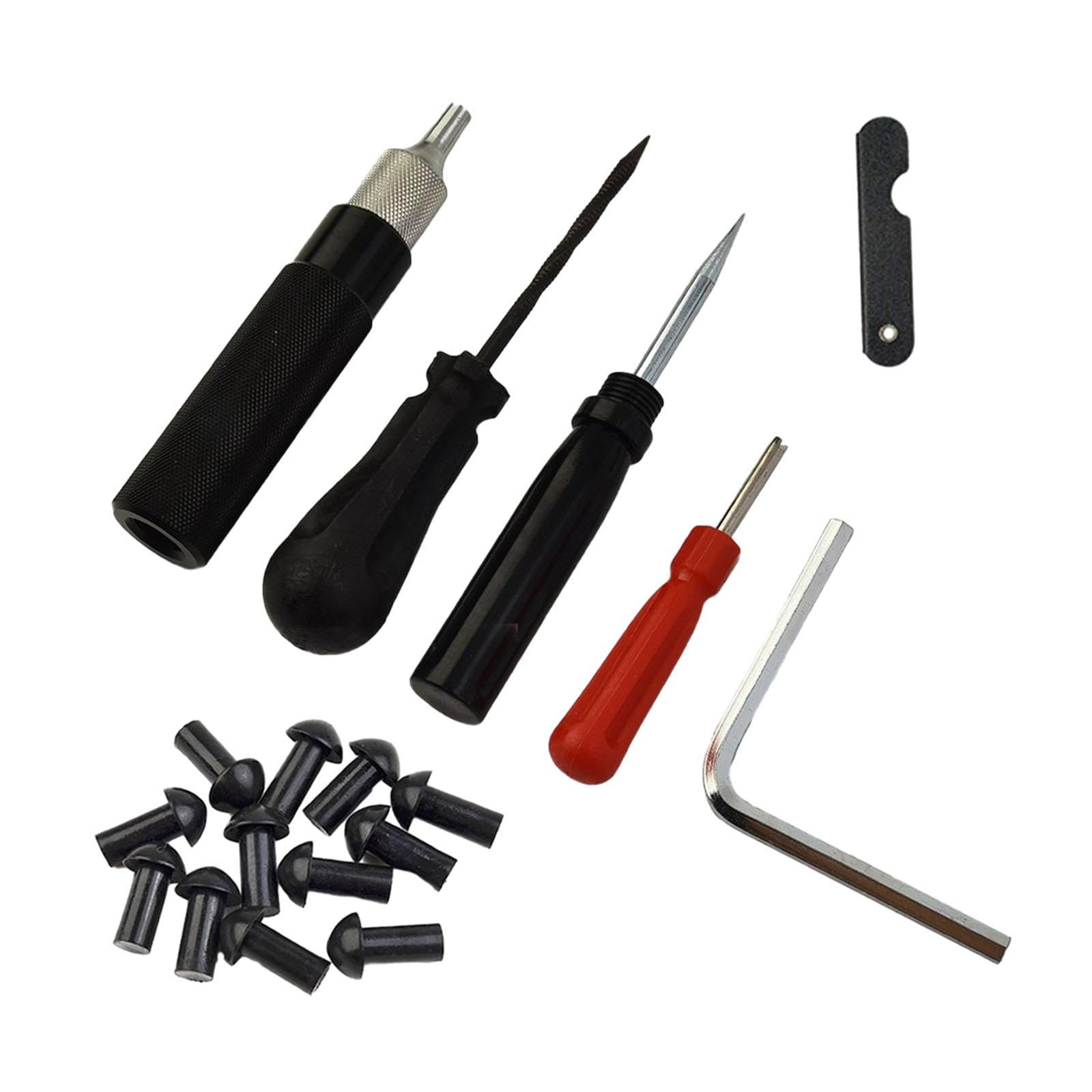 Kit de Reparación de Neumáticos de Fácil Manejo, Accesorios Prácticos de Calidad Y Herramienta para Reparar Neumáticos.