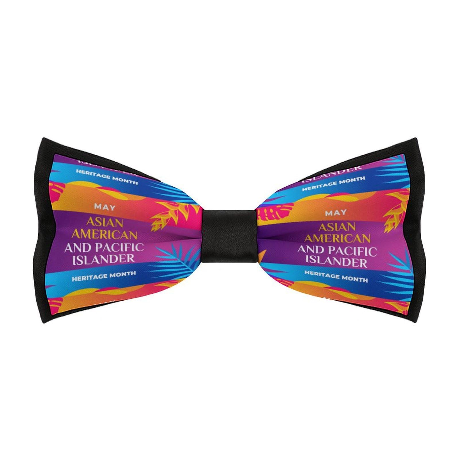 Jyyau Asian American And Pacific Islander Heritage Month Bow Tie Adjustable Necktie For Men Business Fashion Pre-tied Tie Neckwear Novelty Accessory For Weddings Party Festival