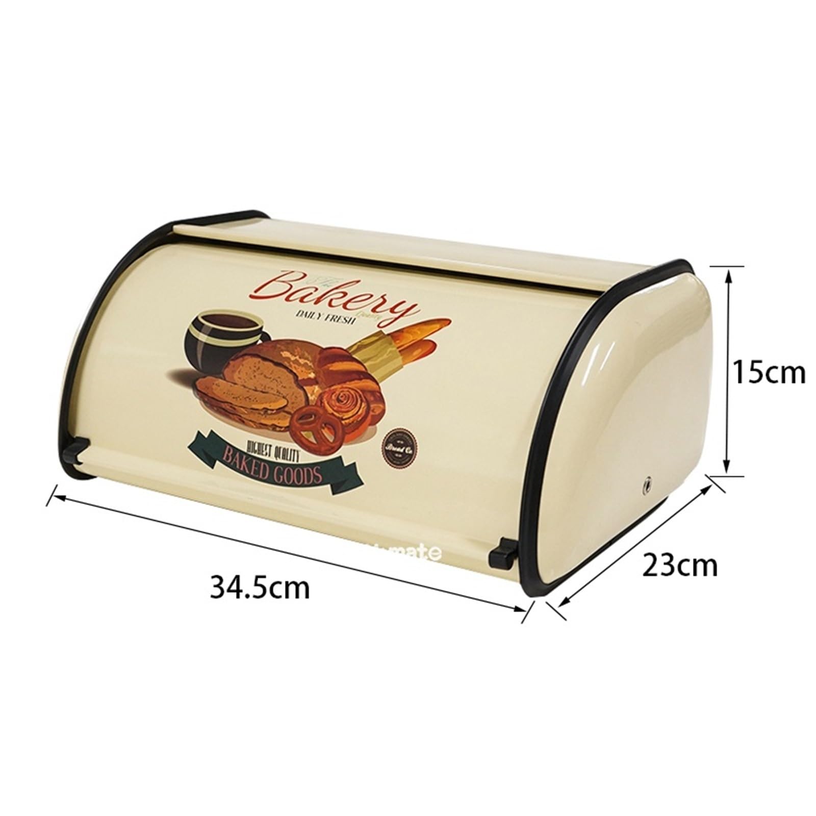 Scatola for il pane in metallo da cucina Contenitore for la conservazione degli alimenti tavolo for snack picnic all'aperto Comoda pattumiera for con coperchio ribaltabile Per Cucina